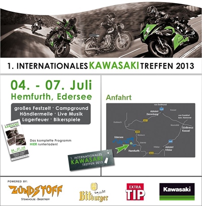 Grosse Grüne Party: Internationales Kawasaki-Treffen Edersee