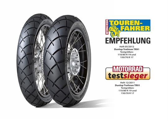 Doppelsieg für Dunlop beim „Tourenfahrer“-Reifentest