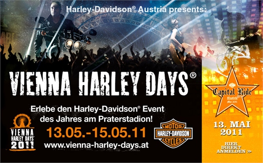 Capital Ride, Vienna Harley Days und Charity Tour rocken Österreich