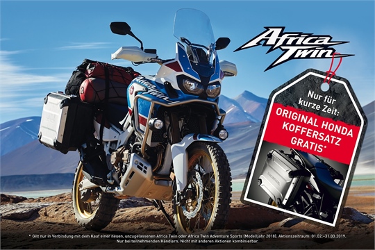 Africa Twin: Honda spendiert die Koffer dazu