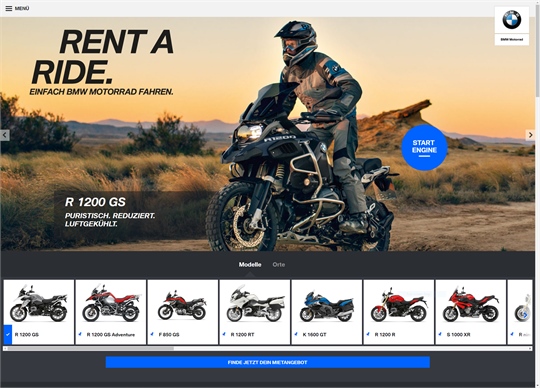 BMW Motorrad präsentiert „Rent A Ride“