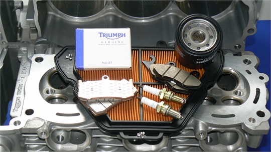 Triumph erweitert Sortiment an Original-Serviceteilen