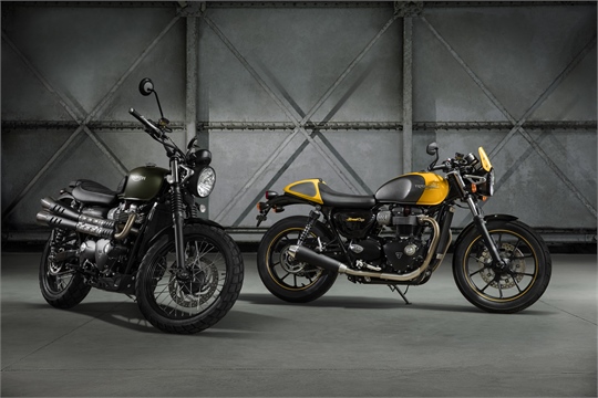 Triumph Bonneville Street wird zum Dreigestirn